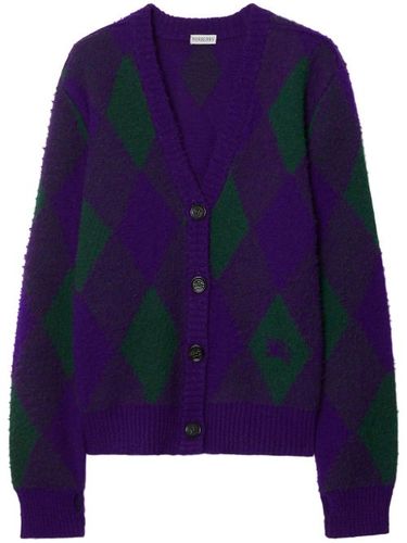 Cardigan à losanges en intarsia - Burberry - Modalova