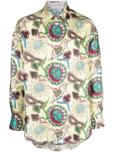 Chemise en soie à imprimé graphique - BLUEMARBLE - Modalova