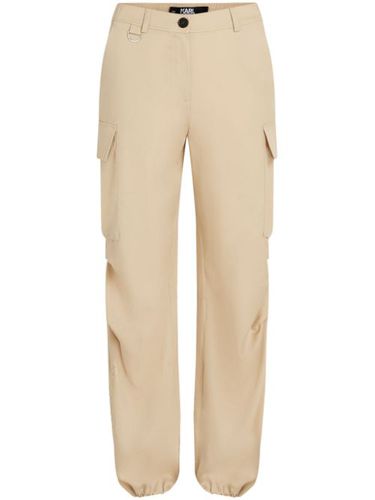 Pantalon droit à poches cargo - Karl Lagerfeld - Modalova