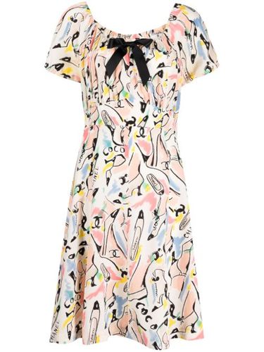 Robe en soie à imprimé graphique (1990-2000) - CHANEL Pre-Owned - Modalova