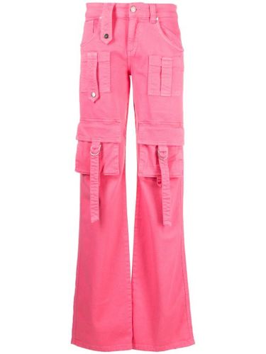Jean cargo évasé à patch logo - Blumarine - Modalova