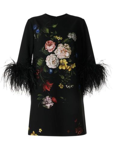 Robe courte à détail de plumes - Elie Saab - Modalova