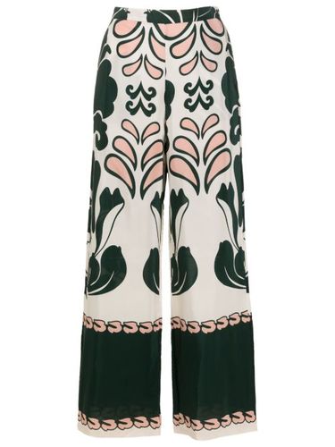 Pantalon évasé à imprimé graphique - Adriana Degreas - Modalova