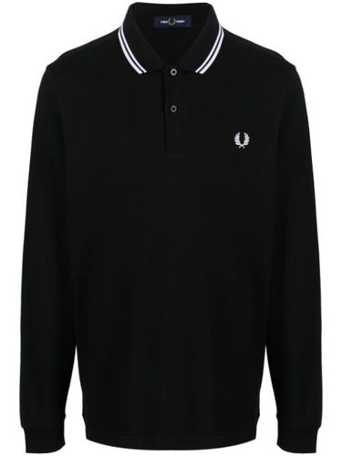 Polo en coton à manches longues - Fred Perry - Modalova