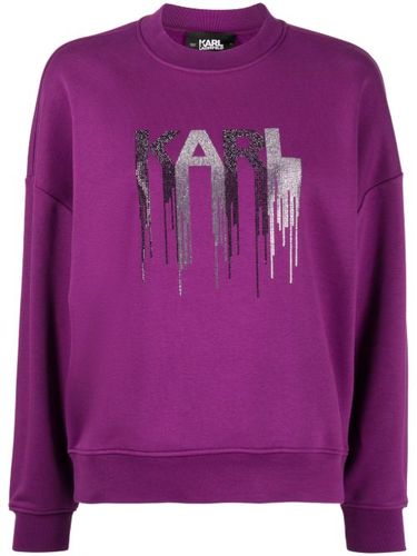 Sweat à ornements strassés - Karl Lagerfeld - Modalova