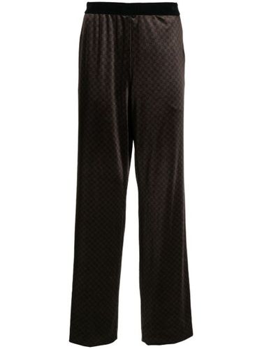 Pantalon droit à logo en jacquard - Balmain - Modalova