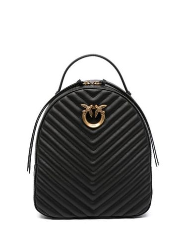 Sac à dos Love en cuir à chevrons - PINKO - Modalova
