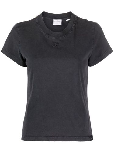 T-shirt en coton à logo brodé - Courrèges - Modalova