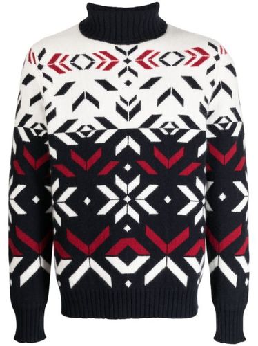 Pull en maille intarsia à col roulé - N.Peal - Modalova