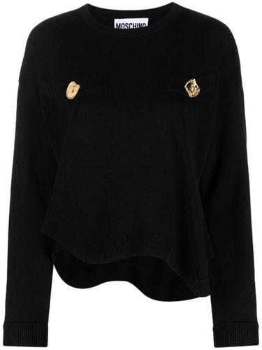 Pull en laine vierge à ourlet asymétrique - Moschino - Modalova