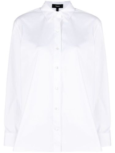 Chemise en coton mélangé à manches longues - Theory - Modalova