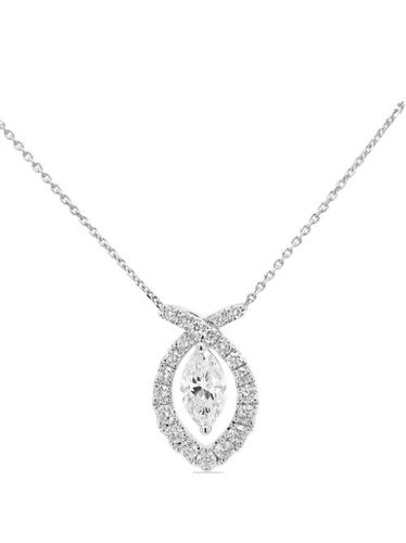 Collier en or blanc 18ct à pendentif pavé de diamants - HYT Jewelry - Modalova