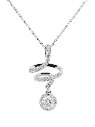 Collier en or blanc 18ct à pendentif pavé de diamants - HYT Jewelry - Modalova