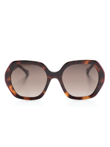 Lunettes de soleil à effet écaille de tortue - Carolina Herrera - Modalova
