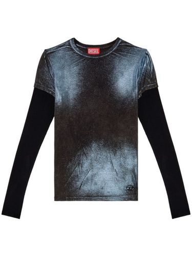 T-shirt à effet délavé - Diesel - Modalova