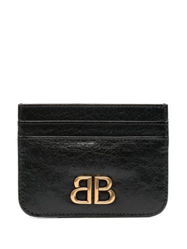 Porte-cartes en cuir à plaque logo - Balenciaga - Modalova