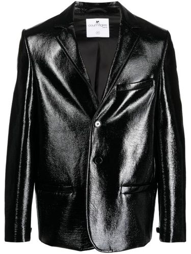Blazer zippé à effet verni - Courrèges - Modalova