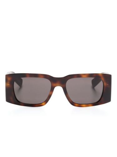 Lunettes de soleil à effet écailles de tortue - Saint Laurent Eyewear - Modalova