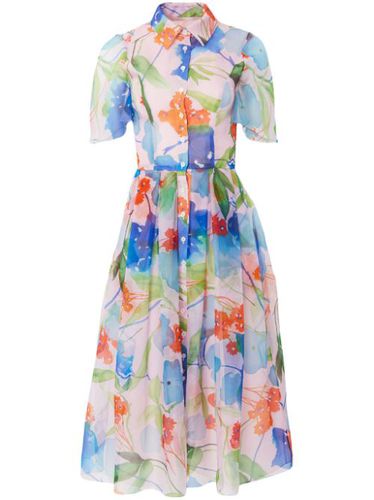 Robe-chemise à fleurs imprimées - Carolina Herrera - Modalova