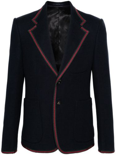 Gucci blazer à bandes Web - Bleu - Gucci - Modalova