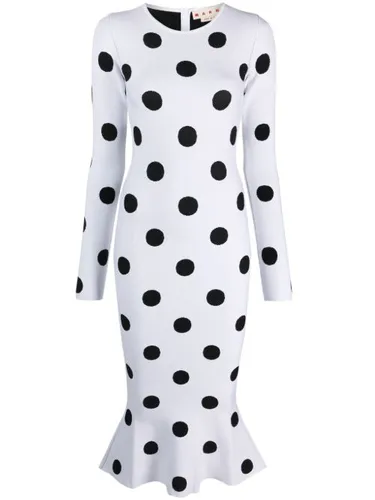 Robe mi-longue à pois - Marni - Modalova