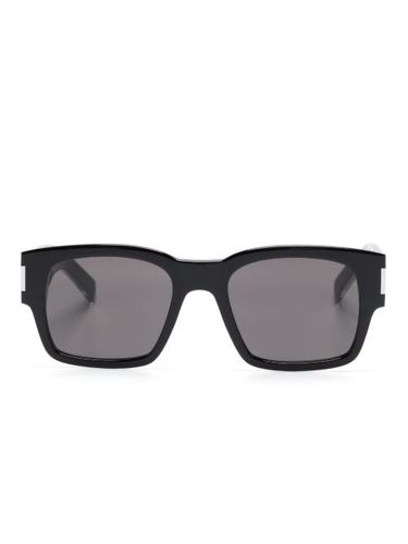 Lunettes de soleil carrées à plaque logo - Saint Laurent Eyewear - Modalova