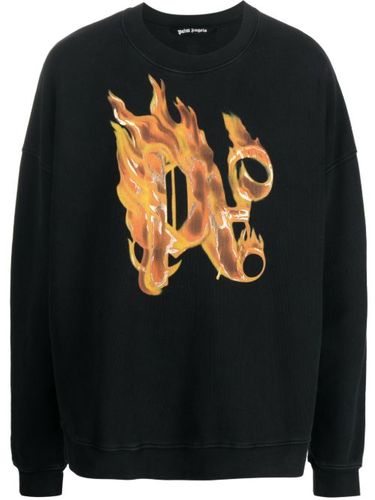 Sweat à logo Burning imprimé - Palm Angels - Modalova