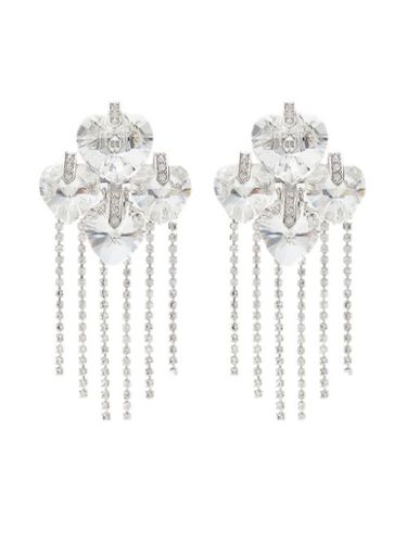 Boucles d'oreilles serties de cristaux à breloque cœur - Jimmy Choo - Modalova