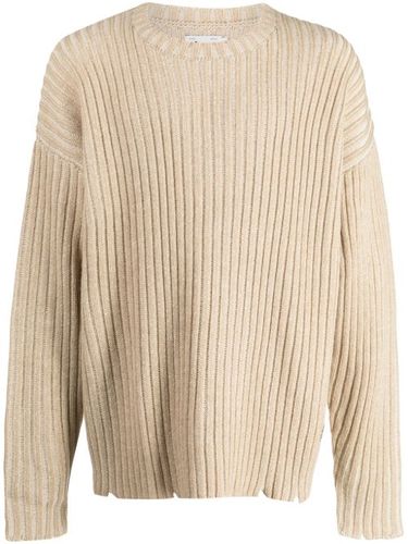 Pull en maille nervurée à col rond - izzue - Modalova