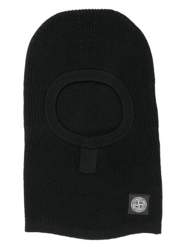 Cagoule en laine vierge à patch Compass - Stone Island - Modalova