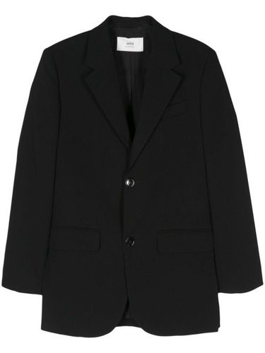 Blazer en crêpe à simple boutonnage - AMI Paris - Modalova