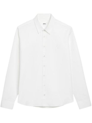 Chemise en coton à logo brodé - AMI Paris - Modalova