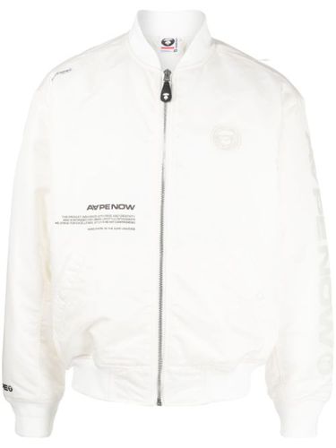 Veste bomber zippée à patch logo - AAPE BY *A BATHING APE® - Modalova