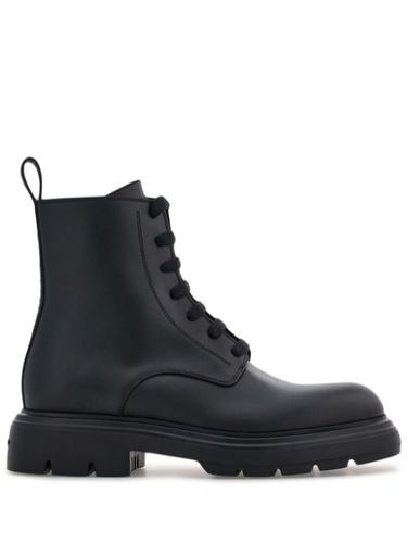 Bottines Combat en cuir - Ferragamo - Modalova