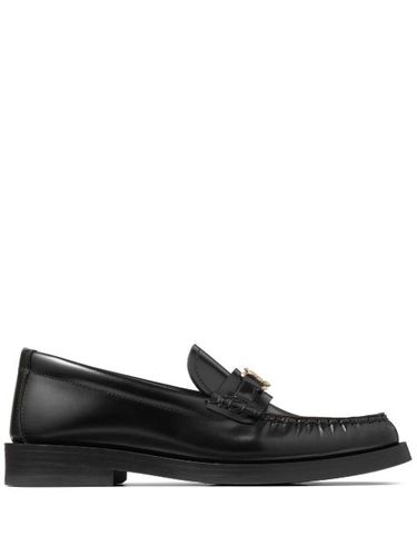 Mocassins en cuir Addie à plaque logo - Jimmy Choo - Modalova