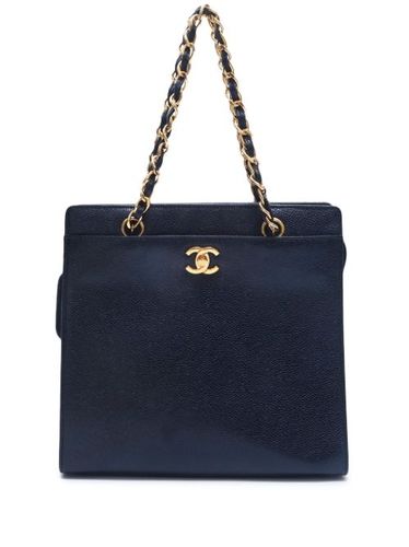 Sac à main en cuir à logo CC (1998) - CHANEL Pre-Owned - Modalova