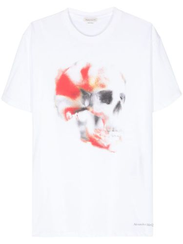 T-shirt Obscured Skull - Alexander McQueen - Modalova