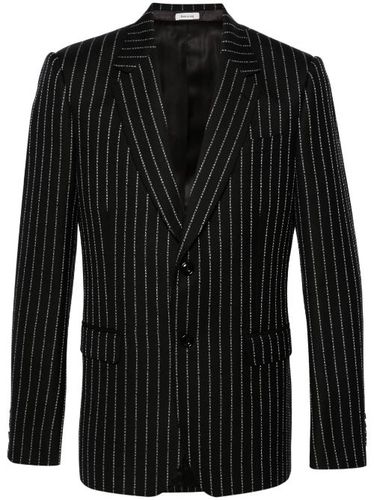 Blazer boutonné à fines rayures - Alexander McQueen - Modalova