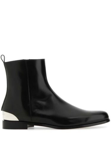 Bottines en cuir à talon métallique - Alexander McQueen - Modalova