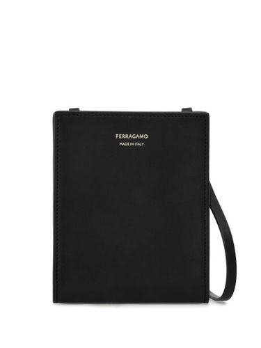 Porte-cartes en cuir à logo imprimé - Ferragamo - Modalova