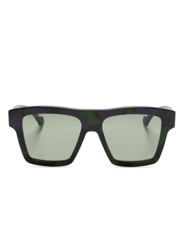 Lunettes de soleil à monture rectangulaire - Gucci Eyewear - Modalova