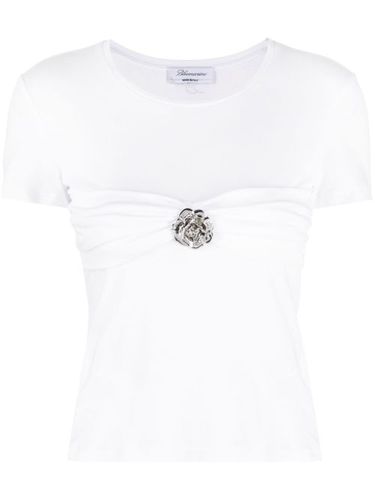 T-shirt à détail de broche - Blumarine - Modalova