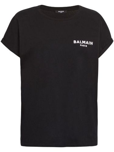 T-shirt en coton à logo imprimé - Balmain - Modalova