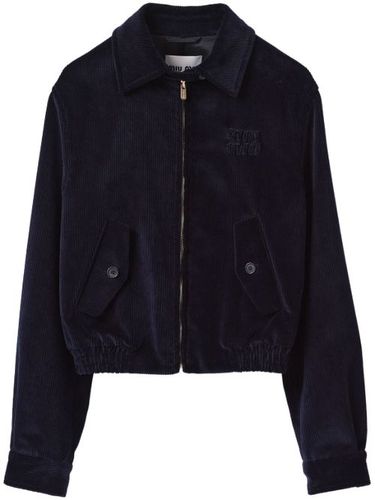 Veste bomber à patch logo - Miu Miu - Modalova