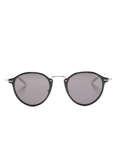Lunettes de soleil rondes à plaque logo - Montblanc - Modalova