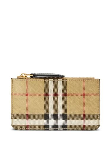 Portefeuille zippé à motif Vintage Check - Burberry - Modalova