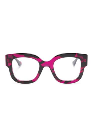 Lunettes de vue à effet écaille de tortue - Gucci Eyewear - Modalova