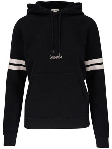 Hoodie en coton à rayures - Saint Laurent - Modalova