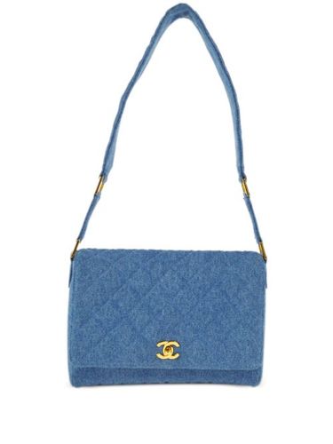 Sac porté épaule matelassé en jean (1990) - CHANEL Pre-Owned - Modalova