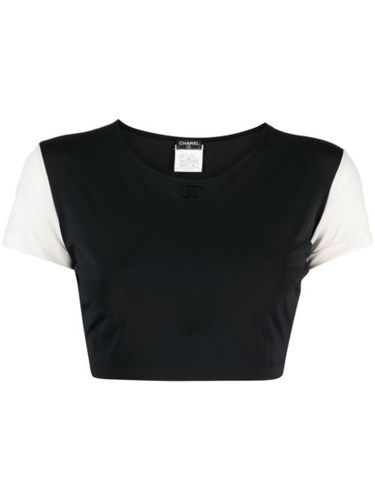 T-shirt crop à logo CC (1996) - CHANEL Pre-Owned - Modalova